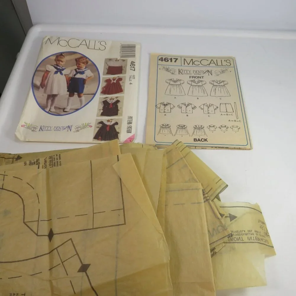 McCalls 4617 Clothing Pattern Kitty Benton (complete) Size 4 Boys & Girls